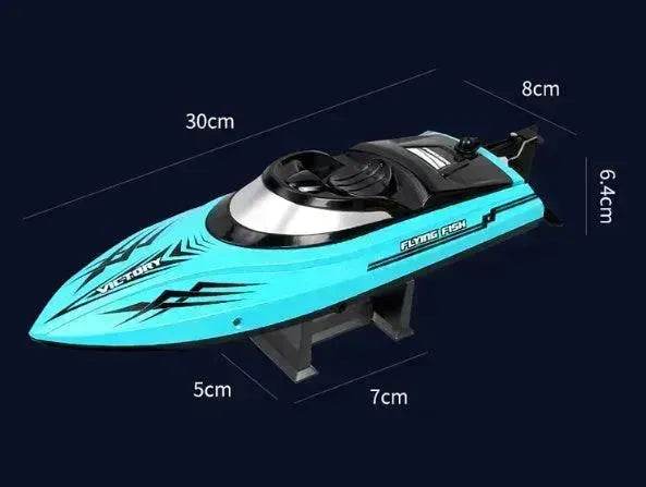 Remote Control Water Summer Toys 24g Competitive Boat Light Speed 25km High Speed Speedboat - EX-STOCK Canada
