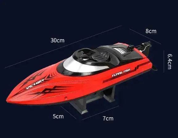 Remote Control Water Summer Toys 24g Competitive Boat Light Speed 25km High Speed Speedboat - EX-STOCK Canada
