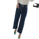 Retro High Waist Wash Double Breasted Pocket Loose Slimming And Wide Leg Denim Trousers For Women - EX-STOCK Canada