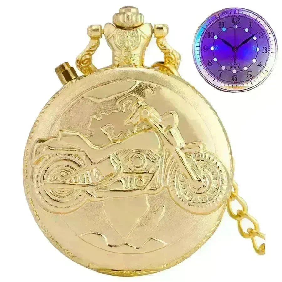Retro LED Motorcycle Design Pendant Quartz Clock - EX-STOCK CANADA