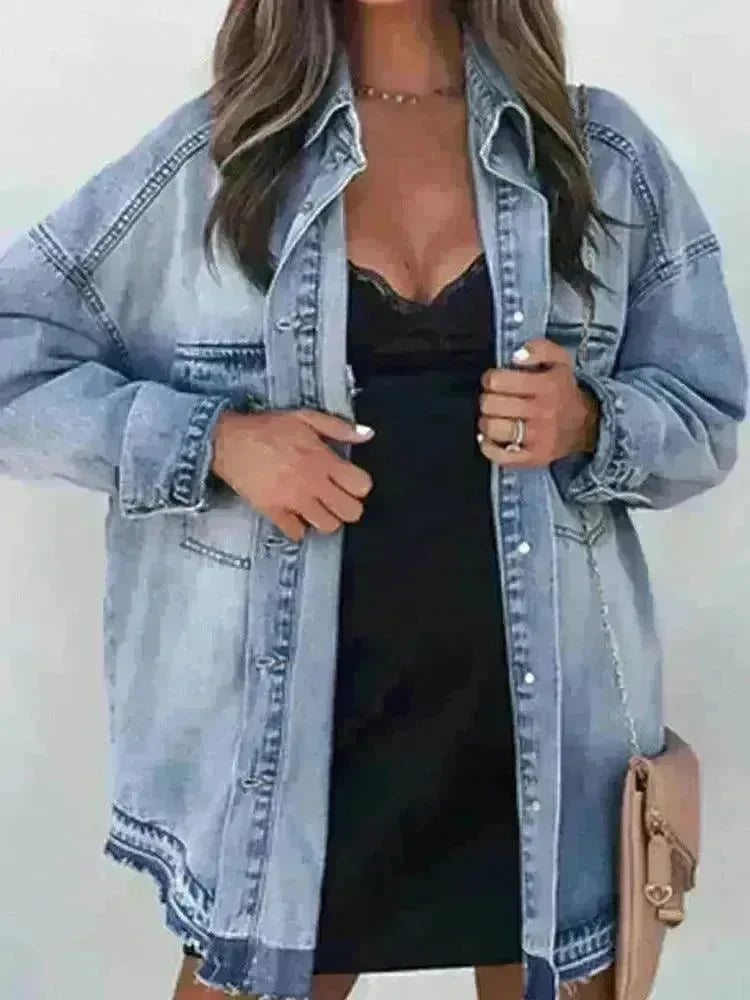 Retro Outer Long-sleeves Top For Women - EX-STOCK CANADA
