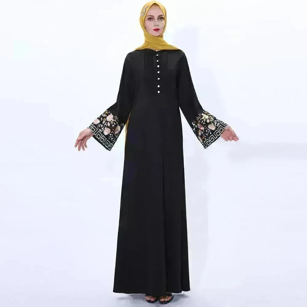 Retro slim Arab women's dress summer - EX-STOCK CANADA