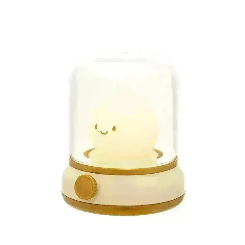 Retro Small Night Lamp Bedroom Mini Desktop LED Cute Night Lamp Creative USB Rechargeable Portable Cartoon Table Lamp For Coffee Bar Hotel Bedroom Home Decor - EX-STOCK CANADA