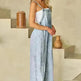 Retro Washed Raw Hem Wide Legs Jumpsuit For Women - EX-STOCK CANADA