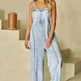 Retro Washed Raw Hem Wide Legs Jumpsuit For Women - EX-STOCK CANADA