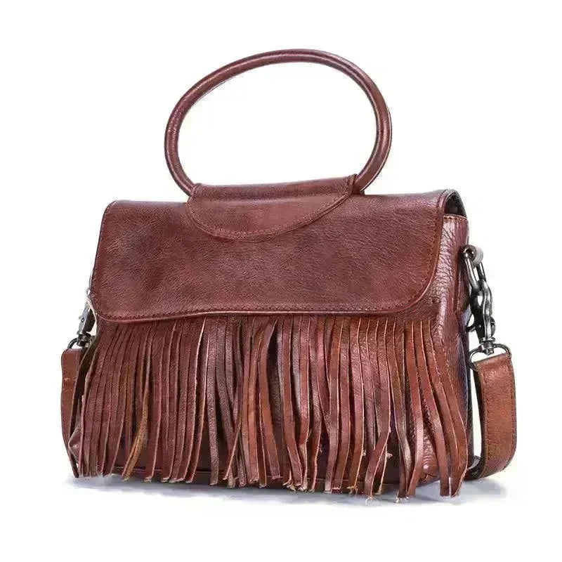 Retro women's messenger Cattle Leather Handbag - EX-STOCK CANADA