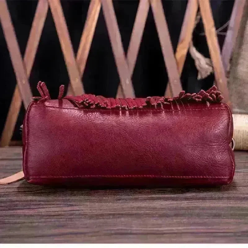 Retro women's messenger Cattle Leather Handbag - EX-STOCK CANADA