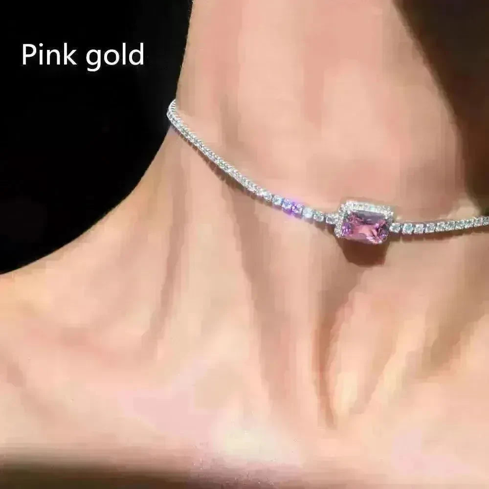 Rhinestone Clavicle Chain Simple Temperament Exquisite Diamond Women Necklace - EX-STOCK CANADA