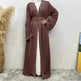 Rhinestone Lace-up Cardigan Abaya Dress for Arab Dubai Turkey Middle East Women - EX-STOCK Canada