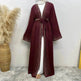 Rhinestone Lace-up Cardigan Abaya Dress for Arab Dubai Turkey Middle East Women - EX-STOCK Canada