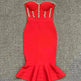 Rhinestone Waist-tight Hip Lotus Leaf Fishtail Gown - EX-STOCK CANADA