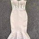 Rhinestone Waist-tight Hip Lotus Leaf Fishtail Gown - EX-STOCK CANADA