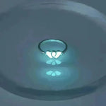 Ring Halloween Light Blue Double Heart-shaped Micro-inlaid Zircon Ring - EX-STOCK CANADA