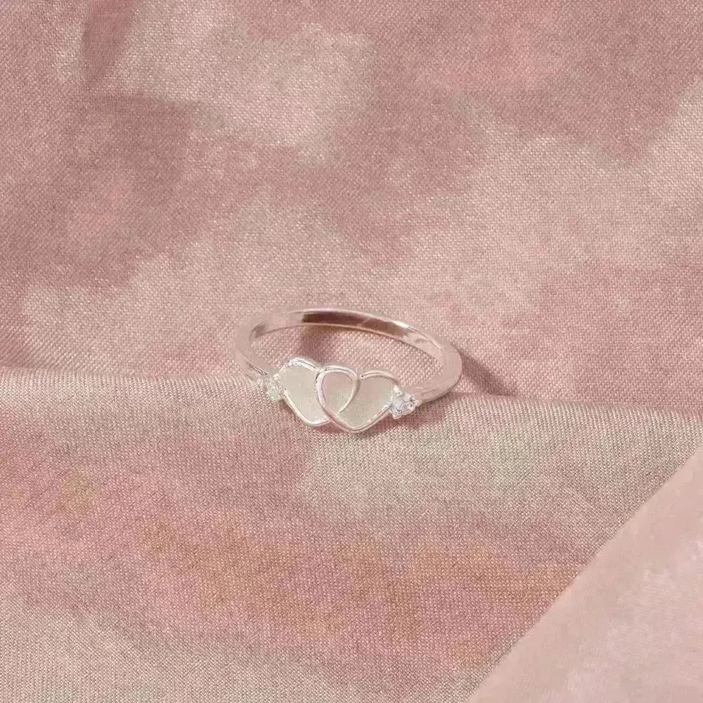 Ring Halloween Light Blue Double Heart-shaped Micro-inlaid Zircon Ring - EX-STOCK CANADA