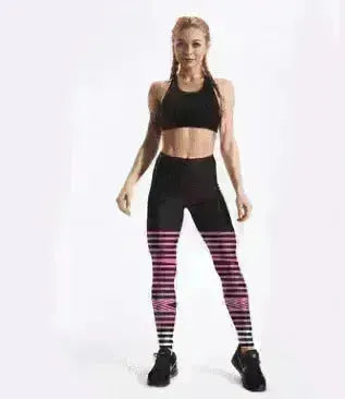 Rings Black Yoga Workout Leggings - EX-STOCK CANADA