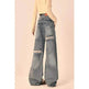 Ripped Jeans Women Loose Straight Wide Leg Oversized Trousers - EX-STOCK Canada