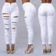 Ripped Jeans Women Skinny Trousers Casual High Waist Pencil Pants - EX-STOCK Canada