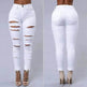 Ripped Jeans Women Skinny Trousers Casual High Waist Pencil Pants - EX-STOCK Canada
