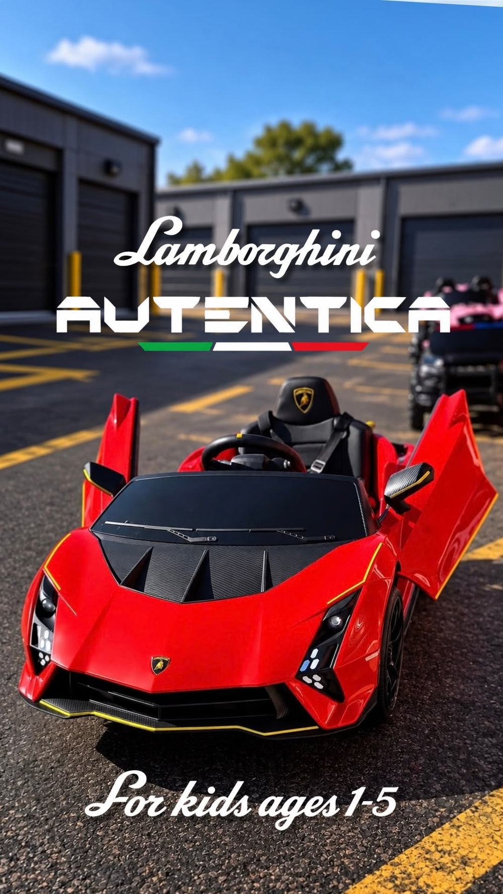 2026 Lamborghini Auténtica Kids Ride On Car with Remote Control 