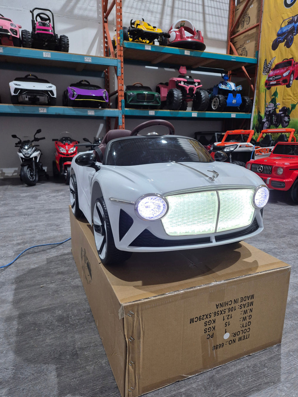 2026 Bentley Style 12V Kids Ride On Car with Remote Control 
