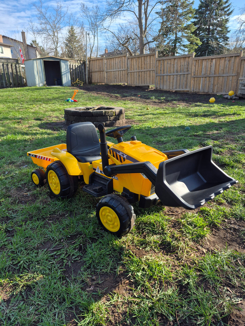 12V Excavator Tractor Kids Ride On Car with Remote Control 