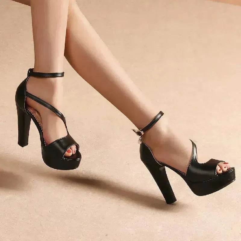 Roman Shoes With Thick Heels For Women Fish Mouth Platform Heel Sandals - EX-STOCK Canada