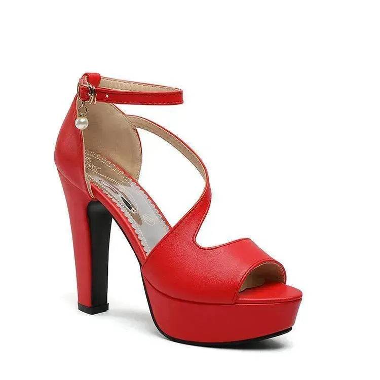 Roman Shoes With Thick Heels For Women Fish Mouth Platform Heel Sandals - EX-STOCK Canada