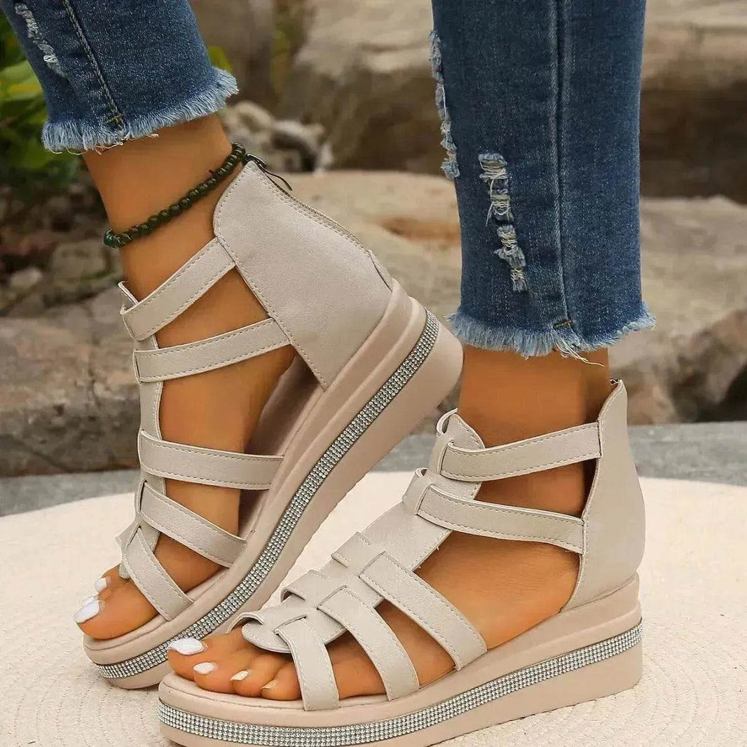 Roman Style Summer Women's Wedge Platform Chunky Sandals for Women - EX-STOCK Canada