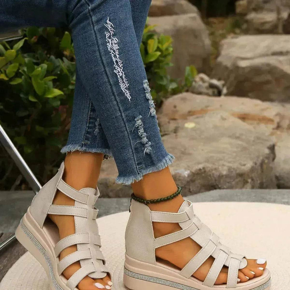 Roman Style Summer Women's Wedge Platform Chunky Sandals for Women - EX-STOCK Canada