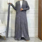 Round Edge Cardigan Sweater Arab Long Jacket - EX-STOCK CANADA
