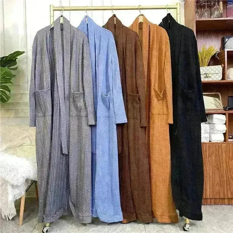 Round Edge Cardigan Sweater Arab Long Jacket - EX-STOCK CANADA