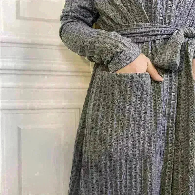 Round Edge Cardigan Sweater Arab Long Jacket - EX-STOCK CANADA