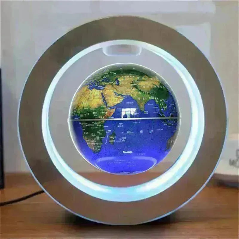 Round LED light World Map Floating Globe Magnetic Levitation Light Anti Gravity Magic Home Decor Decorative Night LED Light - EX-STOCK CANADA