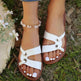 Round Toe Flat Sandals Summer Fashion Casual Non-slip Slides Shoes For Women - EX-STOCK Canada