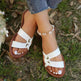 Round Toe Flat Sandals Summer Fashion Casual Non-slip Slides Shoes For Women - EX-STOCK Canada