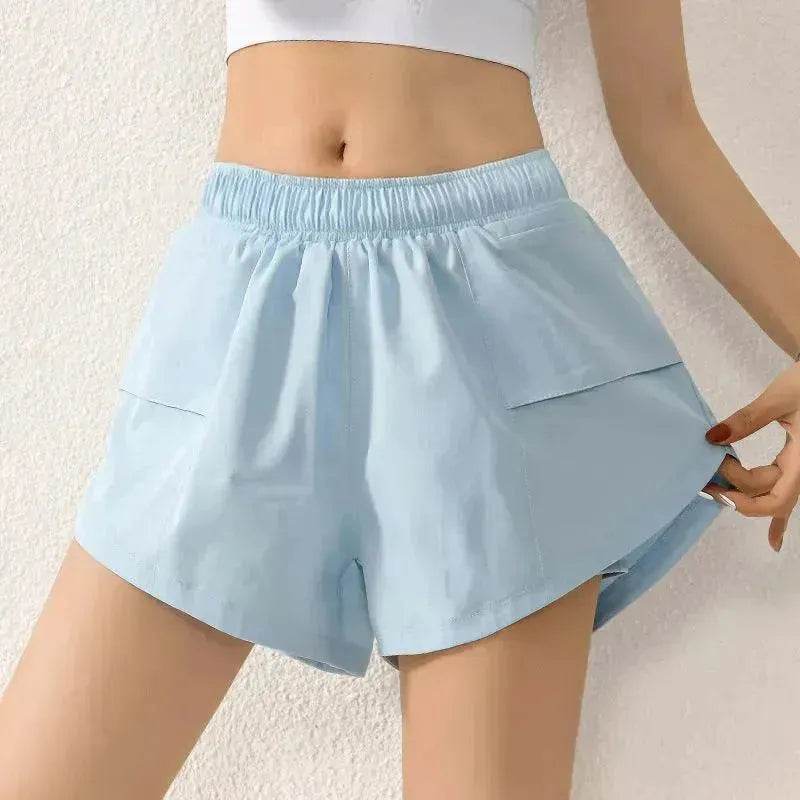 Running Quick-drying Gym Clothes Anti-failure Pocket Yoga Pants Outer Wear Training Sports Shorts Women Summer - EX-STOCK Canada