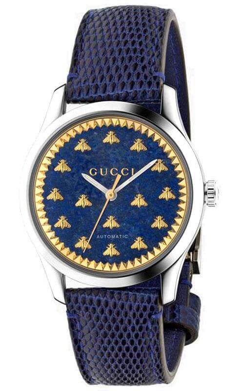 GUCCI G-Timeless Lapis Blue Dial with Bees Automatic Watch YA1264122 - EX-STOCK Canada