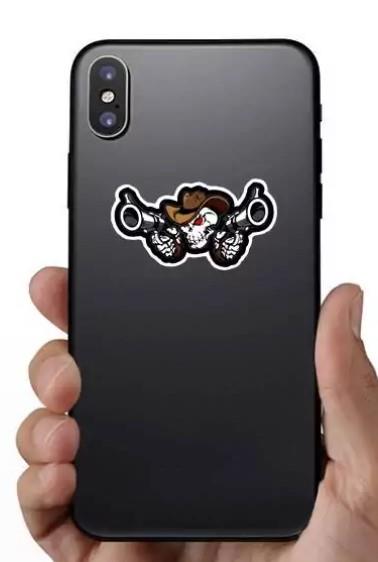 Car Sticker - Skull Cowboy - EX-STOCK Canada