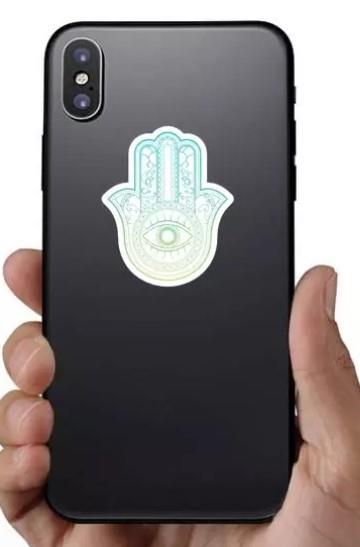Car Sticker - Green Hamsa - EX-STOCK Canada