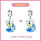 S925 Silver Colorful Luminous Twelve Constellation Pendant - EX-STOCK CANADA