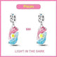 S925 Silver Colorful Luminous Twelve Constellation Pendant - EX-STOCK CANADA