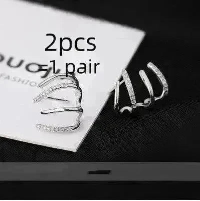 S925 Silver Needle Four-prong Zircon Inlaid Earrings - EX-STOCK CANADA