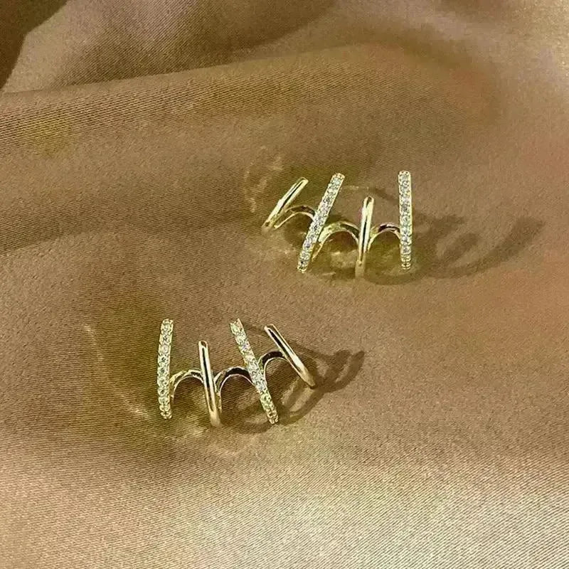 S925 Silver Needle Four-prong Zircon Inlaid Earrings - EX-STOCK CANADA