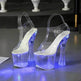 Wedge shoes Sandals Feminine Transparent Crystal Platform High Heels - EX-STOCK Canada