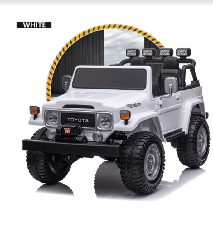 2026 24V Toyota FJ-40 4X4 2 Seater Kids Ride On Car with Remote Control DELUXE 