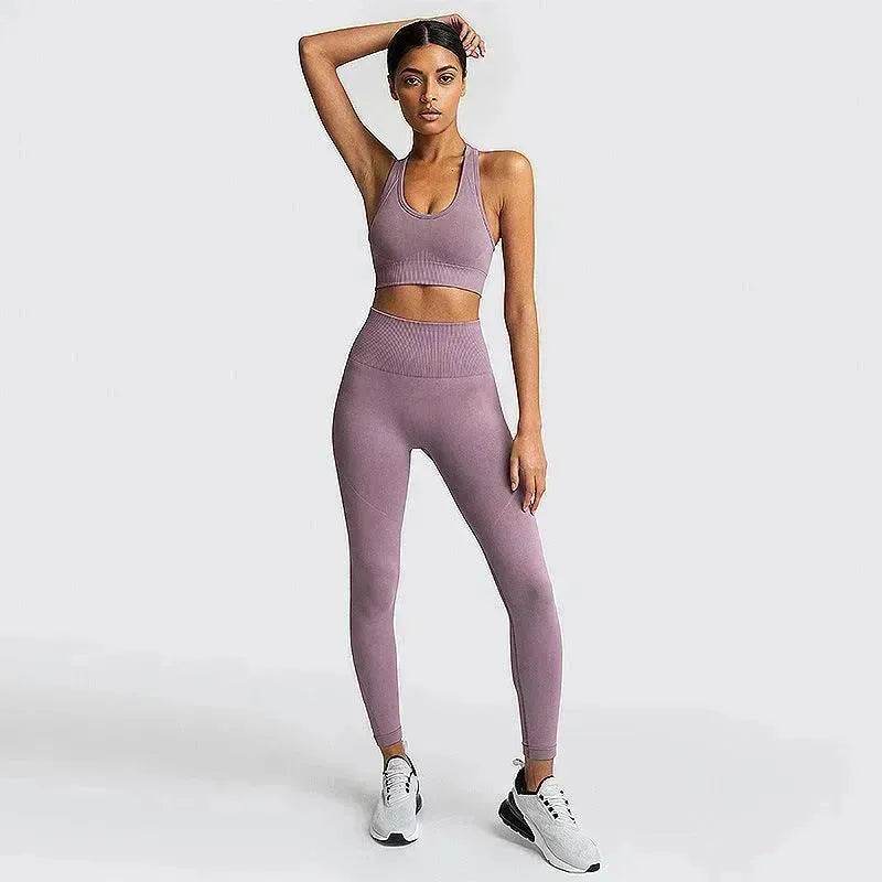 Seamless Gym Set Nylon Woman Sportswear - EX-STOCK Canada