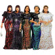 Sequined Embroidered Maxi Dress Slim-fit Fishtail Skirt Evening Gown - EX-STOCK CANADA