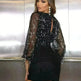 Sequins V-neck Skirt Dress Contrast Color - EX-STOCK CANADA