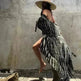 Sexy Bikini Cover-ups Boho Printed Fringed Long Kimono Carfigan Tunic Women Plus Size Beach Wear Swim Suit - EX-STOCK CANADA