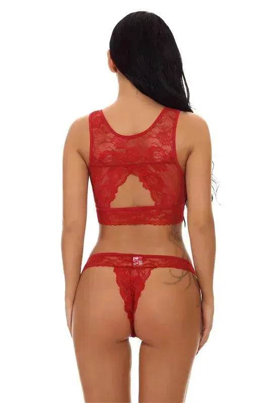 Charming Lingerie Lace Lingerie Set Perspective Lingerie Suit - EX-STOCK Canada